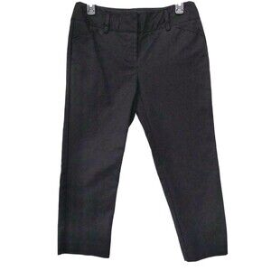 Dana Buchman Signature Capris Size 6 Cropped Chino Pants Black Stretch Cotton